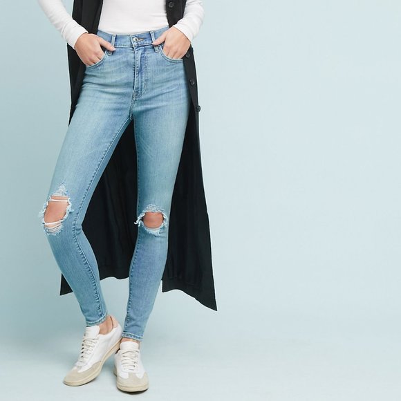 levi skinny ripped jeans